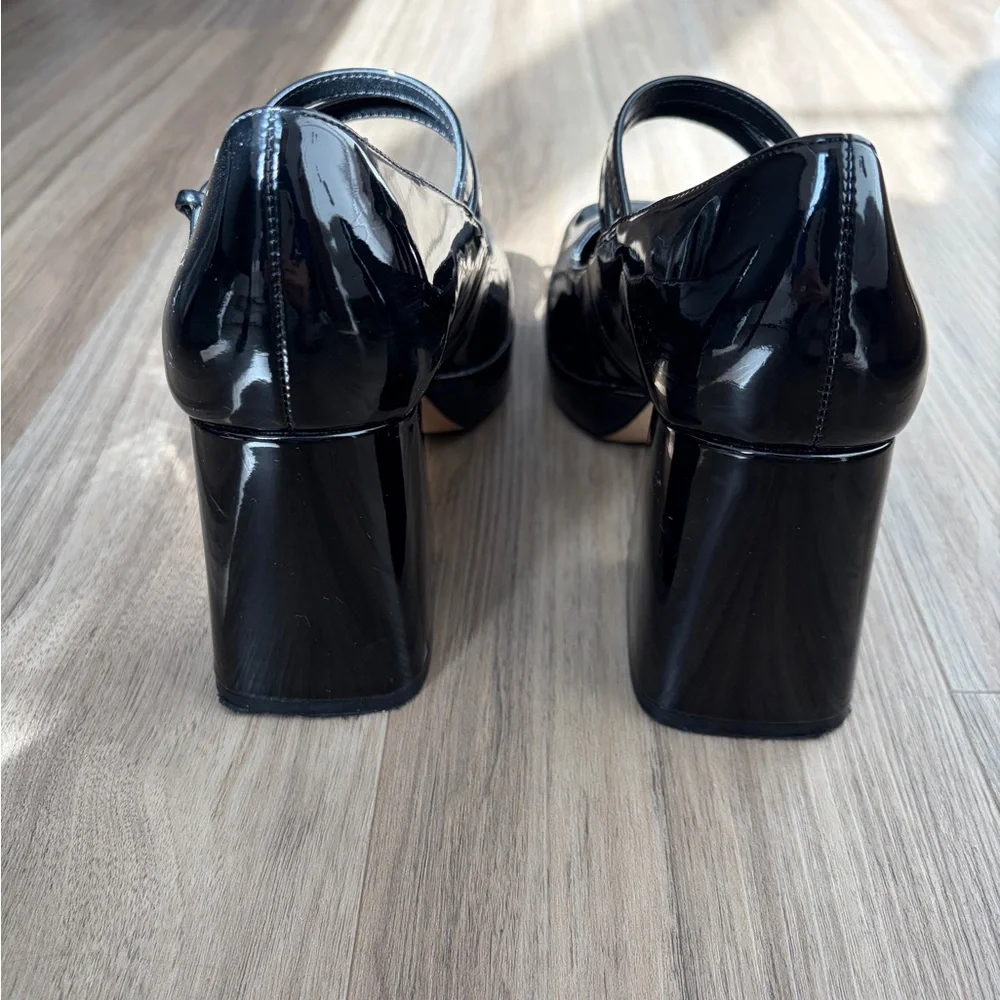 ALDO Black Patent Leather Platform Mary Jane Heels - Picture 5 of 7